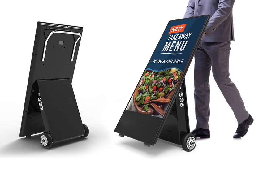 Mobile Outdoor Digital A-Boards Android Screen Smart Digital Signage Ireland