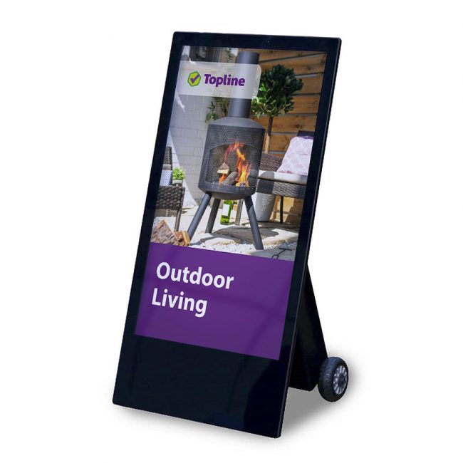 Mobile Outdoor Digital A-Boards Android Screen Smart Digital Signage Ireland