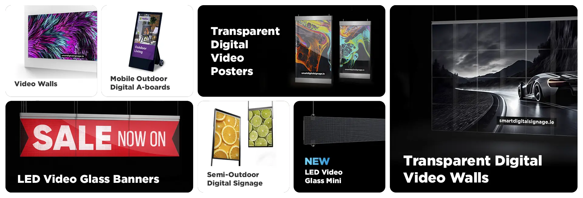 Smart Digital Signage Ireland Transparent Glass LED Screens Bespoke Solutions